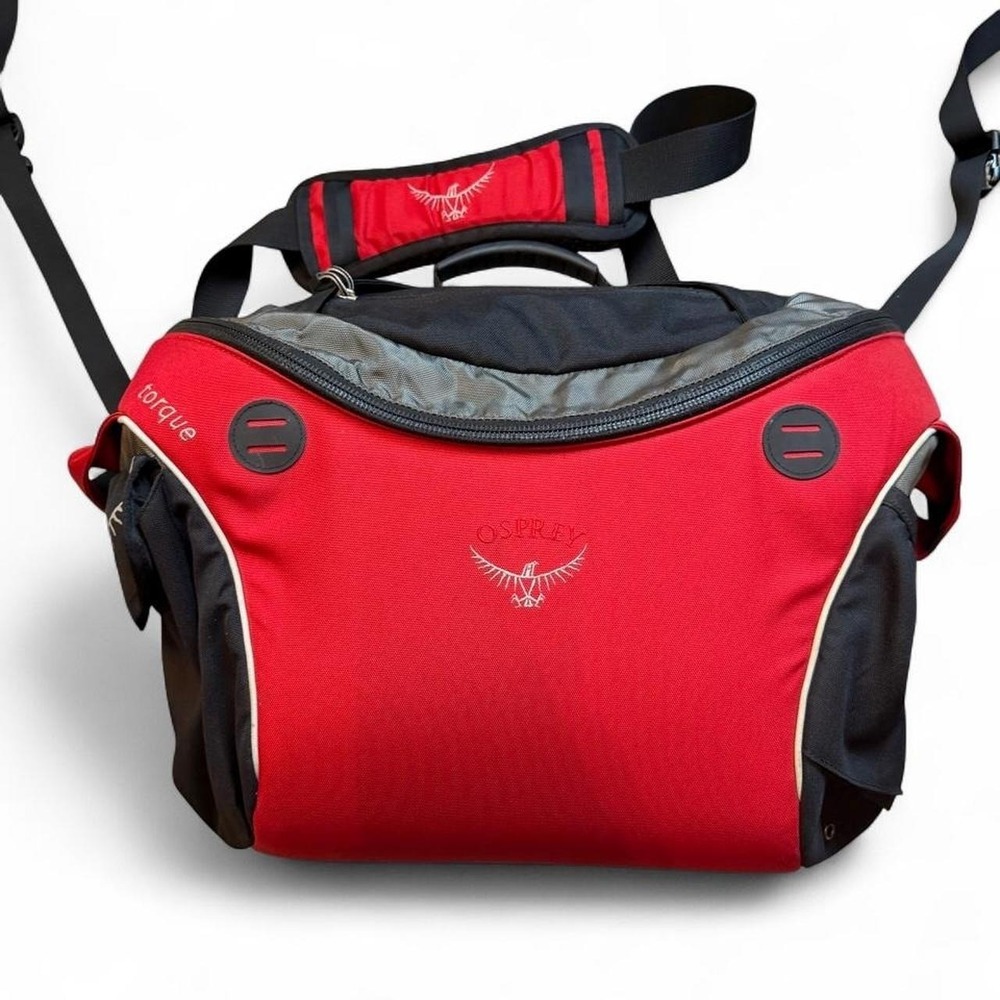 OSPREY Torque Red Black Zip Crossbody Messenger Laptop Shoulder‎ BAG